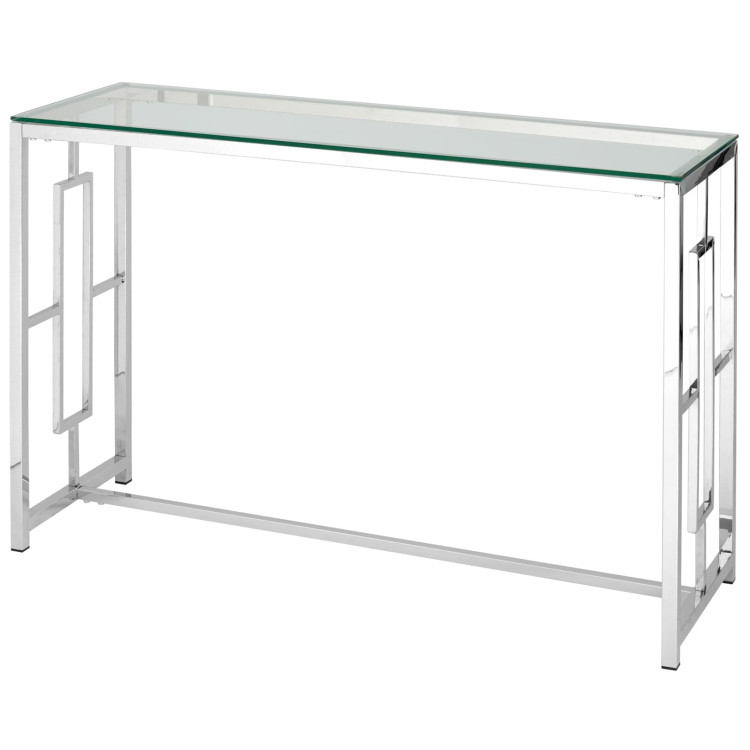 Дизайнерские консоли БРУКЛИН 120*40 серебро, каркас нержавеющая сталь