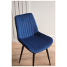 СЕДА стул с обивкой тканью велюр, цвет синий / каркас черный