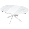 TRENTO 120 раздвижной стол с керамической столешницей, цвет белый мрамор