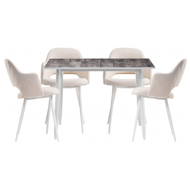 Обеденные группы Морита бежевый / кантри 2047 / белый