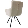 Стул-кресло DC23071F Стул мягкий поворотный 360*с подлокот,БЕЖЕВЫЙ, каркас металл черный КВАДРАТ