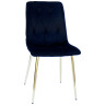 Стулья C923/DC813 Стул мягкий, ЧЕРНЫЙ#h66 велюр, каркас металл золото КРУГЛЫЙ