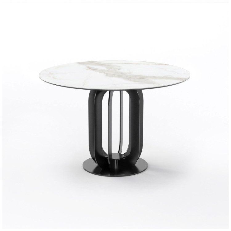 Столы обеденные Стол круглый Castro 120, керамика матовая, белая