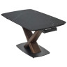 Керамические столы Стол BLANCO 160 MATT BLACK MARBLE SOLID CERAMIC / Орех, ®DISAUR