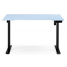 МАРКОС 140 компьютерный стол с регулировкой по высоте, цвет голубой / черный