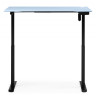 МАРКОС 140 компьютерный стол с регулировкой по высоте, цвет голубой / черный