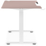 МАРКОС 140 компьютерный стол с регулировкой по высоте, цвет розовый / белый