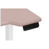 МАРКОС 140 компьютерный стол с регулировкой по высоте, цвет розовый / белый