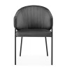 Стулья на металлокаркасе Kortni dark grey / black