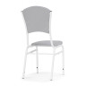 Стулья на металлокаркасе Арналд светло-серый / белый