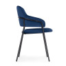 Стул-кресло Инклес синий / черный глянец