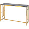 Дизайнерские консоли БРУКЛИН 120*40 золото стекло smoke, каркас нержавеющая сталь