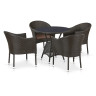 Обеденные группы Комплект плетеной мебели T707ANS/Y350-W53 4Pcs Brown