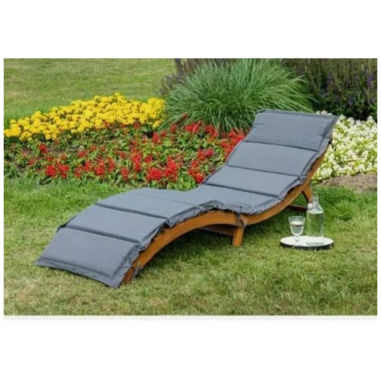 Деревянный шезлонг-лежак AFM-803A Grey, матрас полиэстр