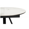 Керамические столы Нельсон 100(140)х100х76 alpine white / черный