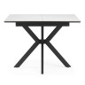 ГАРДИНГ 100 стол с керамической столешницей, цвет белый мрамор / черный каркас