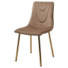 Стулья Стул ELLI BLUVEL-40 Бежевый, велюр / золотой каркас М-City