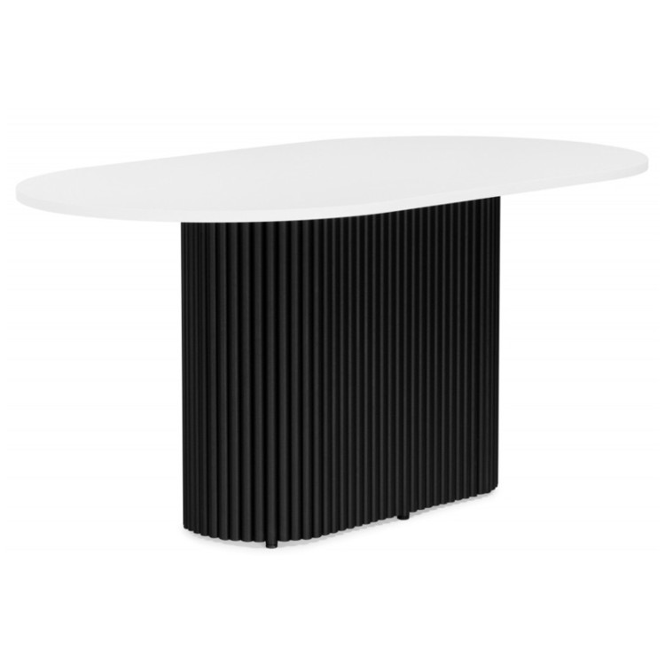 БАРОН О 160 обеденный стол с ламинированной столешницей, цвет белый