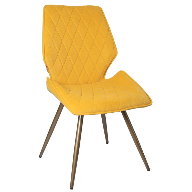 Стулья DC231 Стул мягкий поворотный 180, ЯНТАРНЫЙ#M420-32 велюр, каркас металл, бронза КРУГЛЫЙ