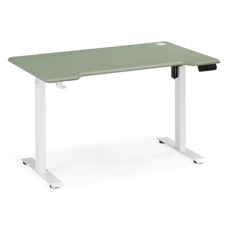МАРКОС 140 компьютерный стол с регулировкой по высоте, цвет зеленый / белый