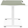 МАРКОС 140 компьютерный стол с регулировкой по высоте, цвет зеленый / белый