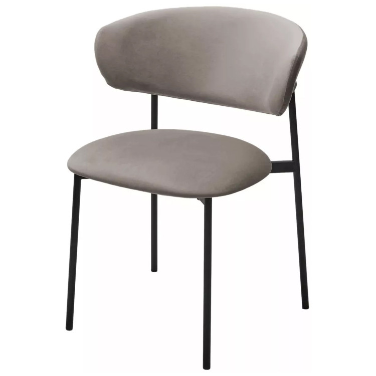 Стул ЛЕОНАРДО H-61 Кварцевый, велюр / черный каркас М-City