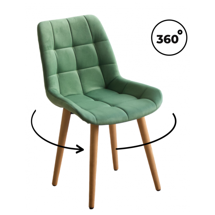 Деревянные стулья Челси 360 фисташковый (zd 651) / светлое дерево np