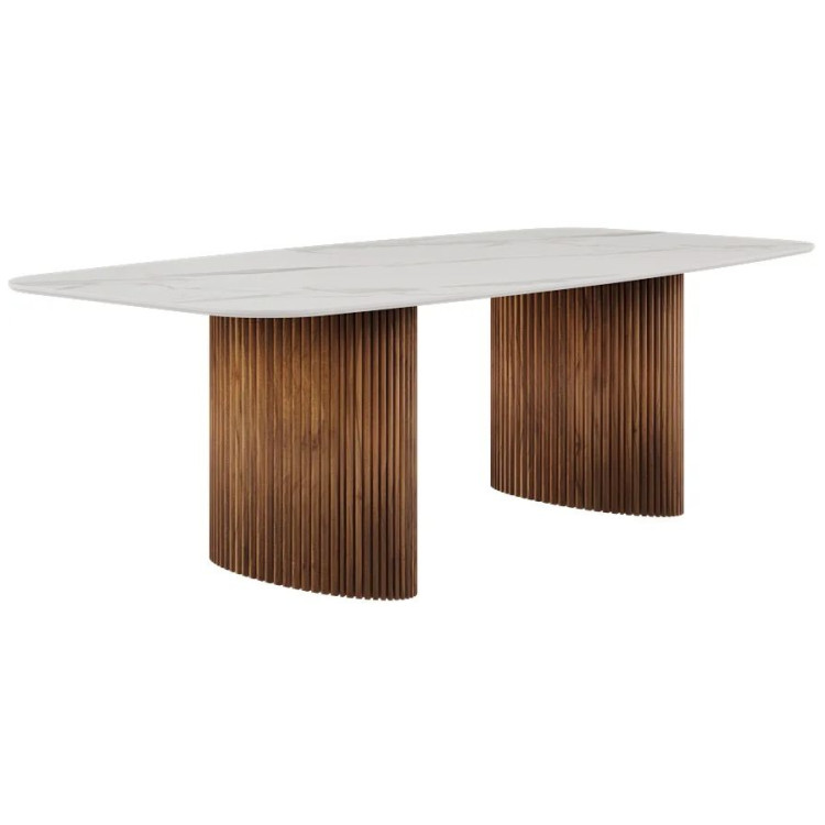 Керамические столы Стол овальный Denver 270, керамика матовая / две опоры