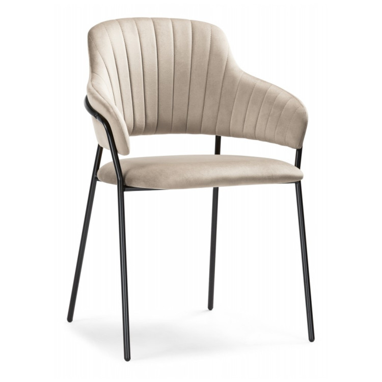 Стул-кресло Инклес дымчатый / черный глянец