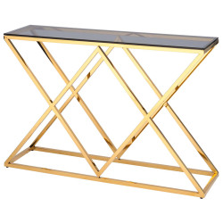 ИНСИГНИЯ 115*30 золото стекло smoke, каркас нержавеющая сталь