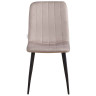Стулья C921/DC811 Стул мягкий, СЕРО-БЕЖЕВЫЙ#h9 велюр, каркас металл черный КРУГЛЫЙ