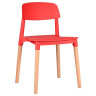 Стулья GH106/DC456 Стул пластиковый, КРАСНЫЙ, каркас бук