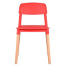 Стулья GH106/DC456 Стул пластиковый, КРАСНЫЙ, каркас бук