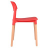 Стулья GH106/DC456 Стул пластиковый, КРАСНЫЙ, каркас бук
