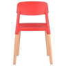 Стулья GH106/DC456 Стул пластиковый, КРАСНЫЙ, каркас бук