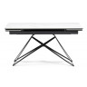 БЛЭКБЕРН 160(220)х89 стол с керамической столешницей, белый мрамор snow white / черный