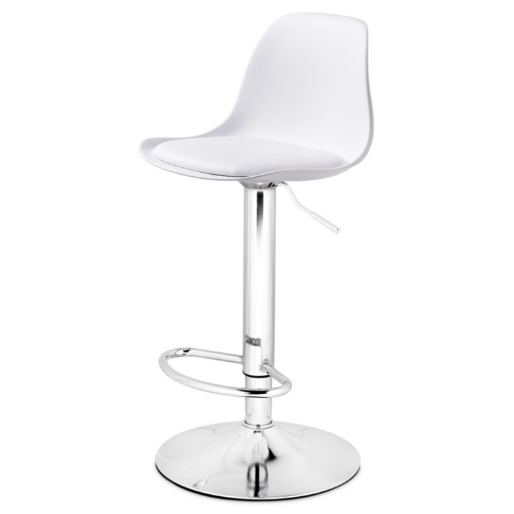 SOFT white / chrome стул барный