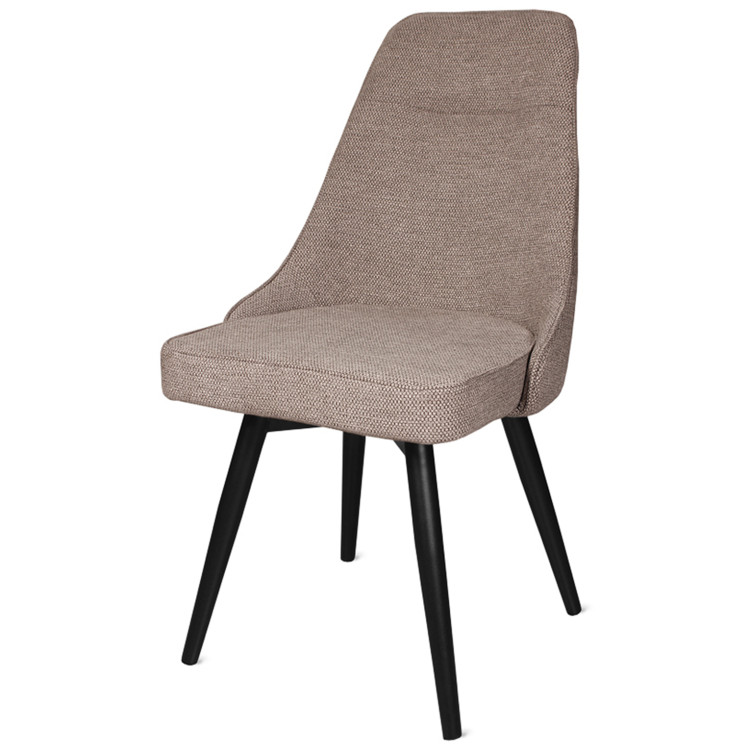 MATIS стул на металлическом каркасе с обивкой тканью, цвет капучино / черный