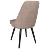 MATIS стул на металлическом каркасе с обивкой тканью, цвет капучино / черный