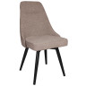 MATIS стул на металлическом каркасе с обивкой тканью, цвет капучино / черный