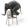 Стул-кресло Рансол дымчатый / черный глянец