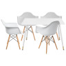 Обеденные группы Куиб white / wood