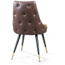 Стулья Стул Lucas, иск.кожа коричневый, золотистый декор на ножках