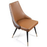 Стулья Стул Lucas, иск.кожа коричневый, золотистый декор на ножках