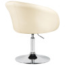 DOBRIN EDISON дизайнерское кресло с регулировкой по высоте с обивкой искусственной кожей, цвет кремовый