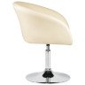 DOBRIN EDISON дизайнерское кресло с регулировкой по высоте с обивкой искусственной кожей, цвет кремовый