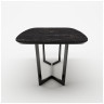Керамические столы Стол овальный BENZ 160, керамика матовая, черная