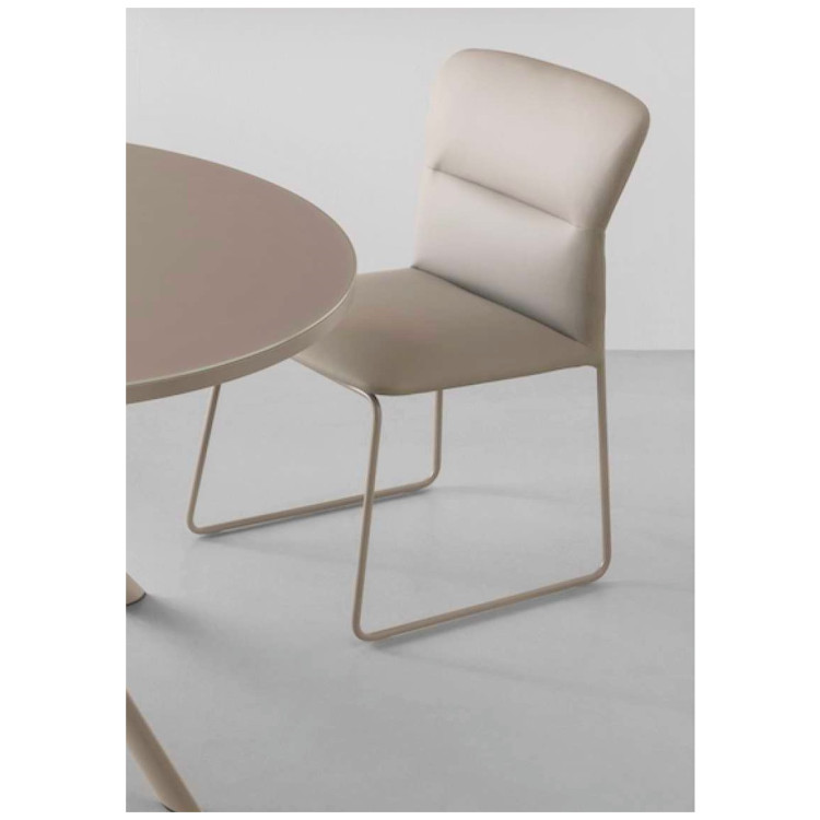 Стулья CONNUBIA Стул FRIDA CB/1806-SK  MT.P176 MATT TAUPE/  SKUBA S98 NOUGAT