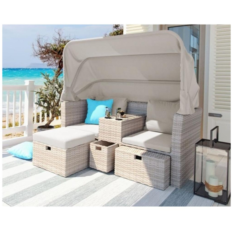 Комплекты мебели из искусственного ротанга Комплект плетеной мебели  AFM-330 Beige