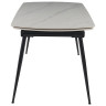 Керамические столы Стол керамический TEXAS  WHITE MARBLE MATT 120, каркас черный